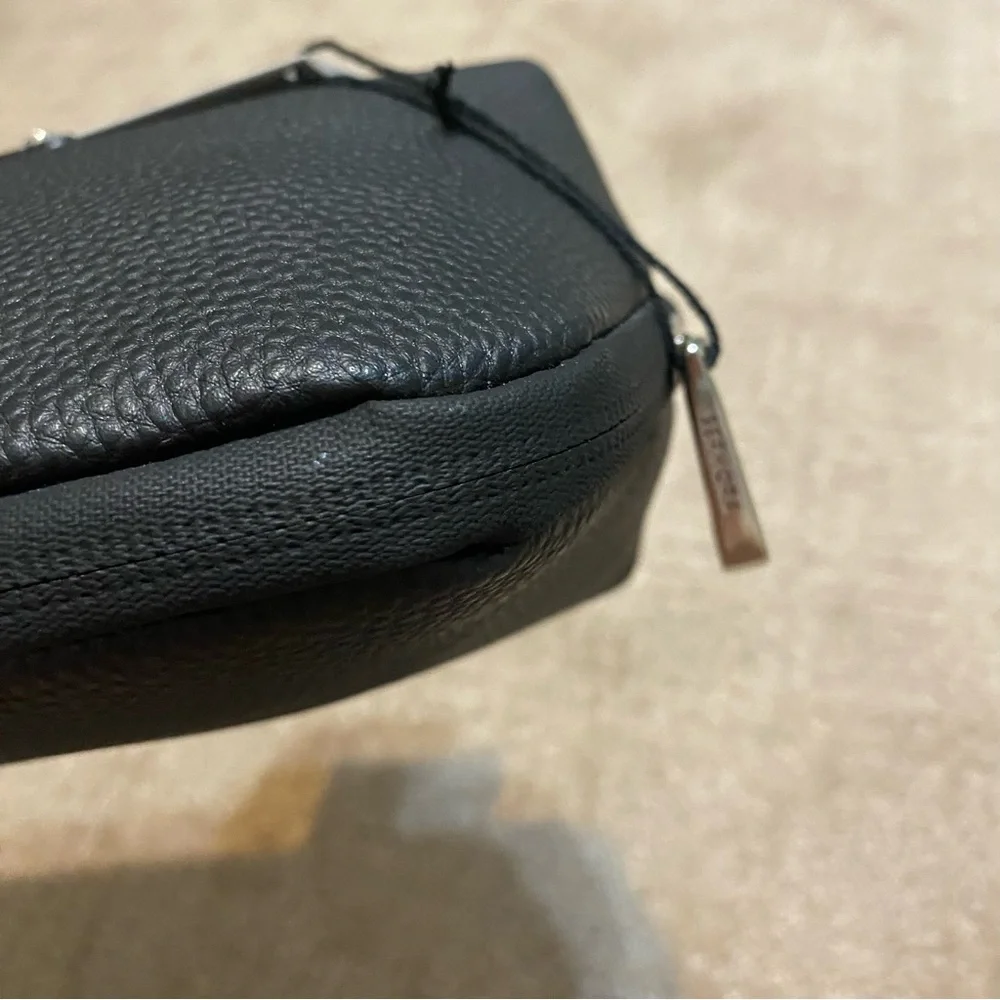 NWT {Sephora} Everyday Cosmetic Bag/Zip Pouch ~ Black Faux Leather